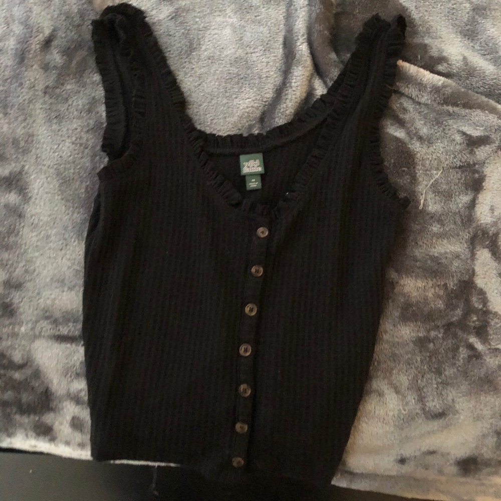 Black Ribbed Tank- Worn once